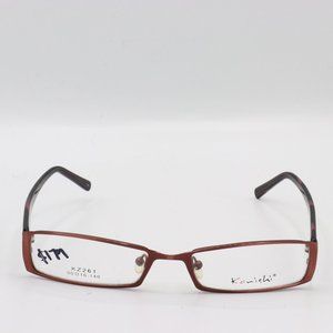 Rare Orange Bronze Rectangle Glasses Made In Japan 50 16 140 Konishi